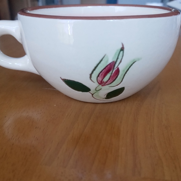 Strangl Pottery cups/ mugs (pair) Wild Rose - Picture 2 of 8